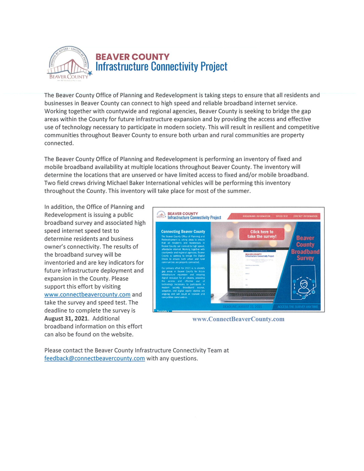 Beaver County Infrastructure Connectivity Project – Big Beaver Borough